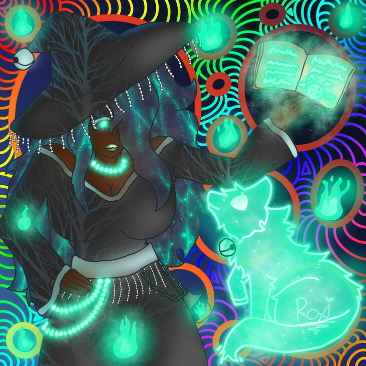 Half Bod/shade/Rendering/ Bizarre BG and glow ($60 USD)